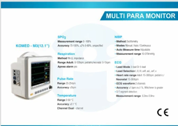 Shenzhen Spring Technology Co.Ltd. 5-Para Patient Monitor - 12.1" Display, White